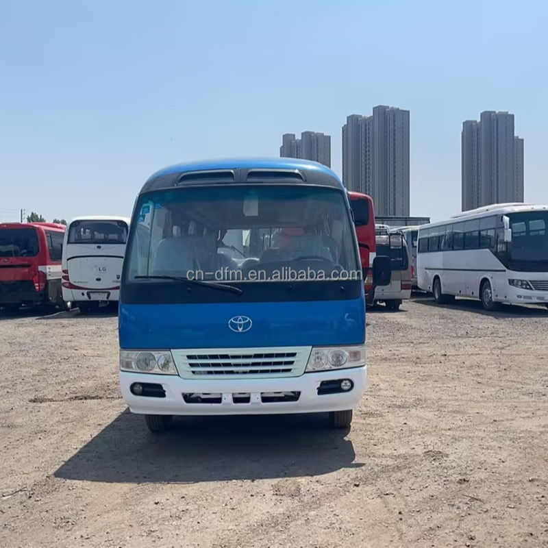 16-30 Seats Used Toyota Coaster Bus with Euro 3 Emission Standard Good Condition