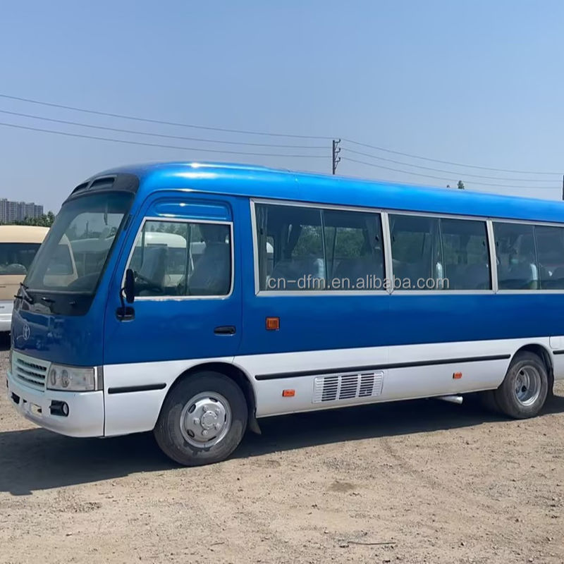 16-30 Seats Used Toyota Coaster Bus with Euro 3 Emission Standard Good Condition