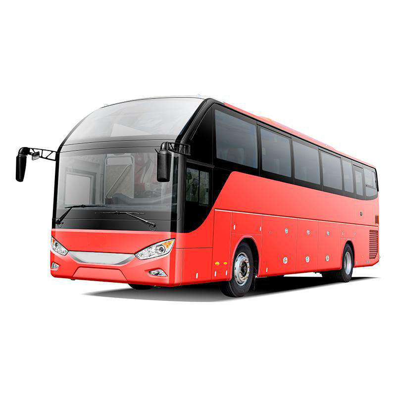 Rear Axle 13T/Drum Brake Luxury 50 60 Seater Passenger Bus with 6080mm Wheelbase