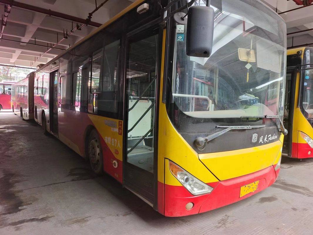 Used CNG Bus 12m 87 Passenger Seats with Non-Independent To-Mounted Air Conditioner