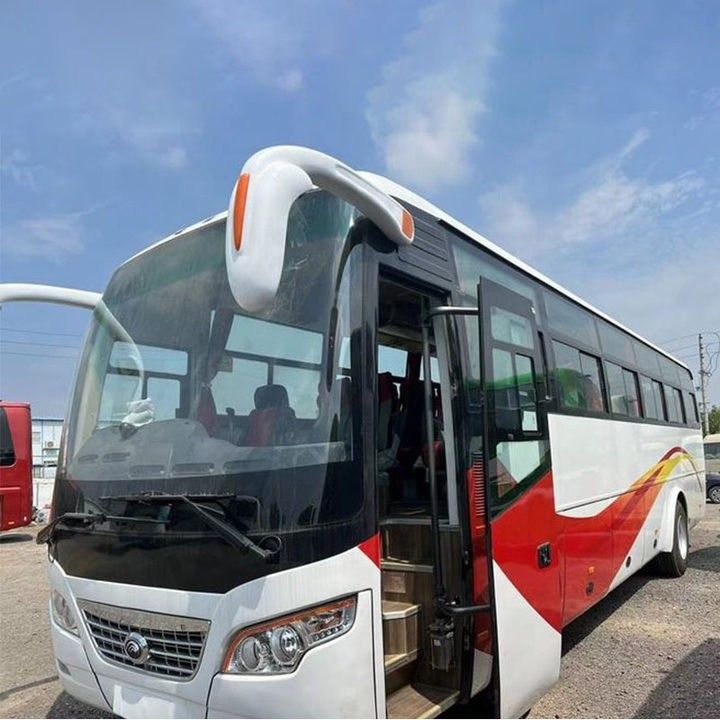 Right Hand Drive Used Coach Bus Diesel Luxury Bus with Power Steering 5.5T/11T Axles