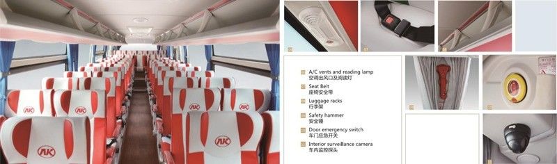 Yuchai Engine 38 Seats RHD Tour Bus for Drive Type Right Hand Driving