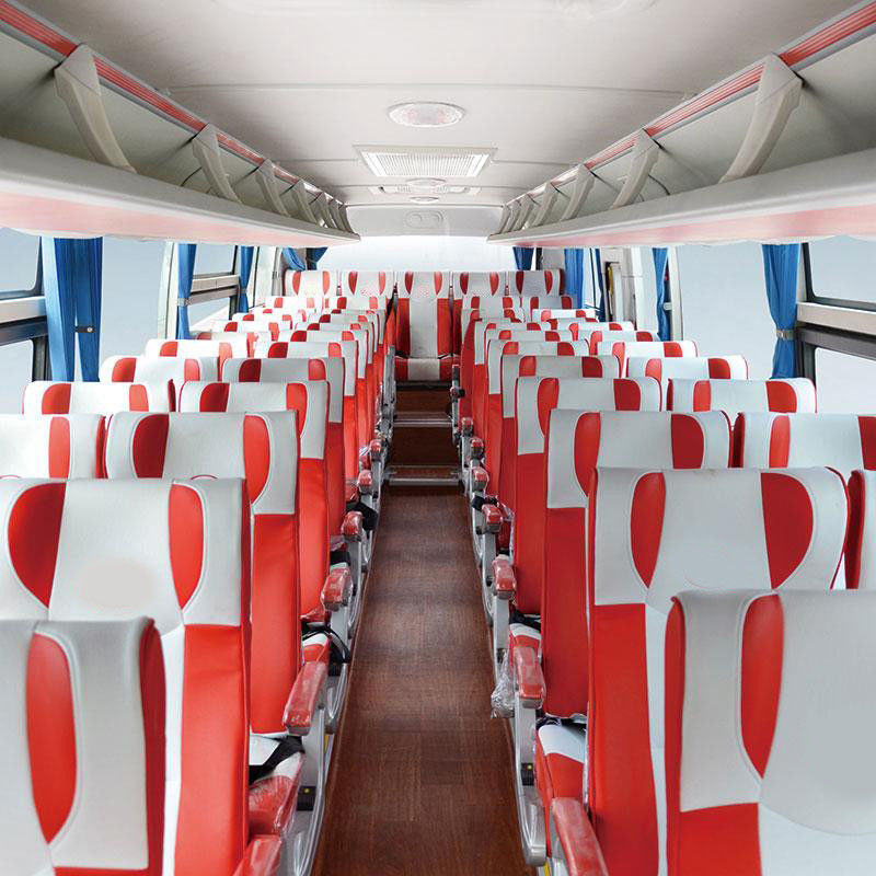 12m Public Transportation Bus 50 Seater LHD Luxury Coach Bus with Leaf Spring Suspension