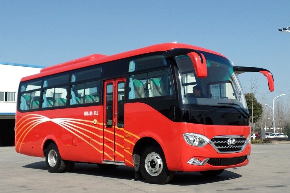 Luxury 25-30 Seats Tourist CNG Coach Bus with Manual Transmission and Diesel Fuel