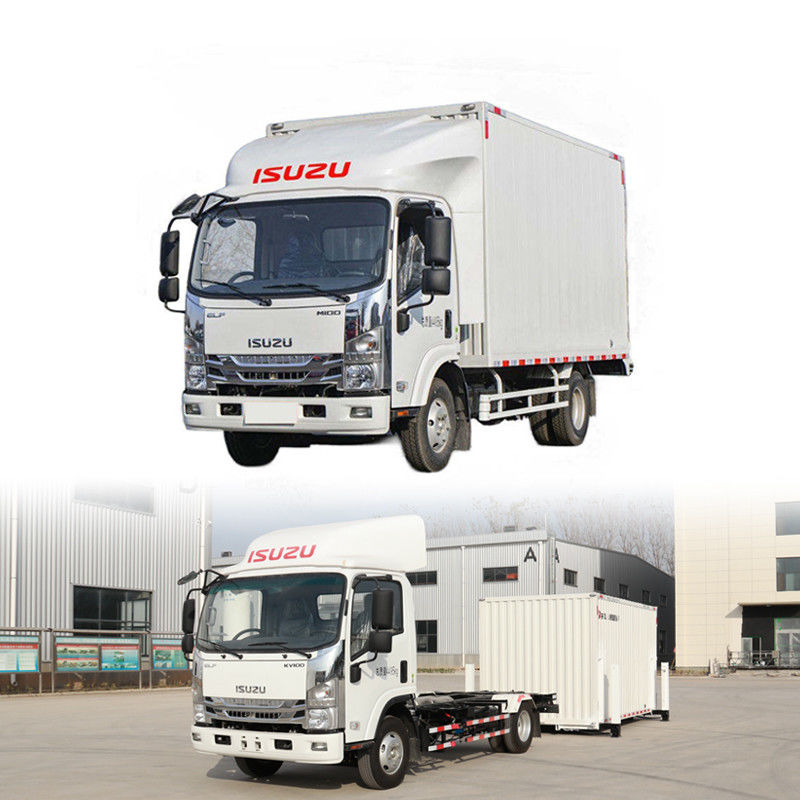 Isuzu Diesel 4*2 Medium Van Cargo Truck With Detachable Body And Hydraulic Outriggers