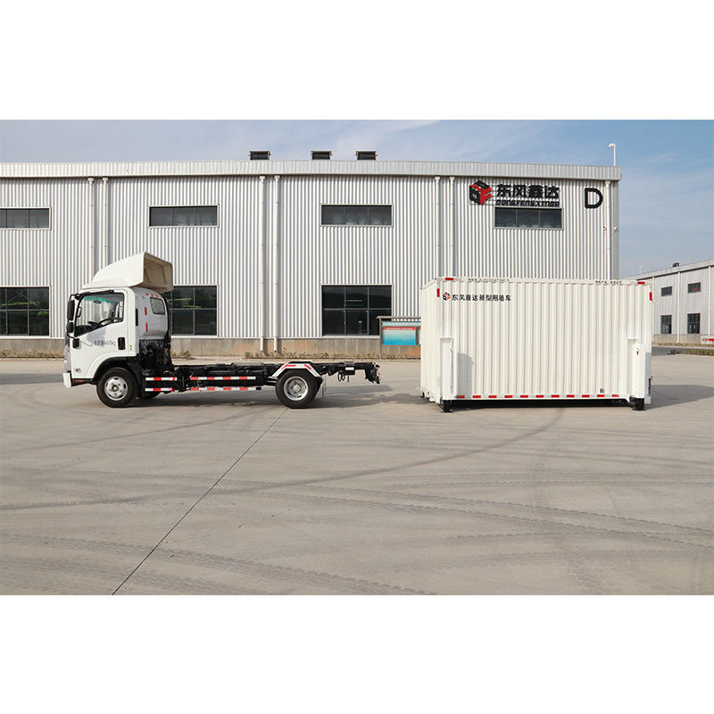 4*2 Mini 5 Ton 19CBM Dry Van Trucks Detachable Body And Hydraulic Outriggers For Logistics
