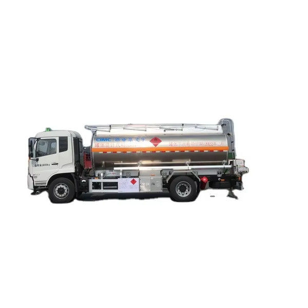 15m3 CIMC LINYU Dongfeng Oil Tanker Truck Aluminum Alloy Liquid Fuel Transport Vehicle