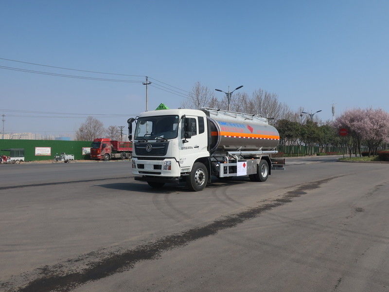 15m3 CIMC LINYU Dongfeng Oil Tanker Truck Aluminum Alloy Liquid Fuel Transport Vehicle