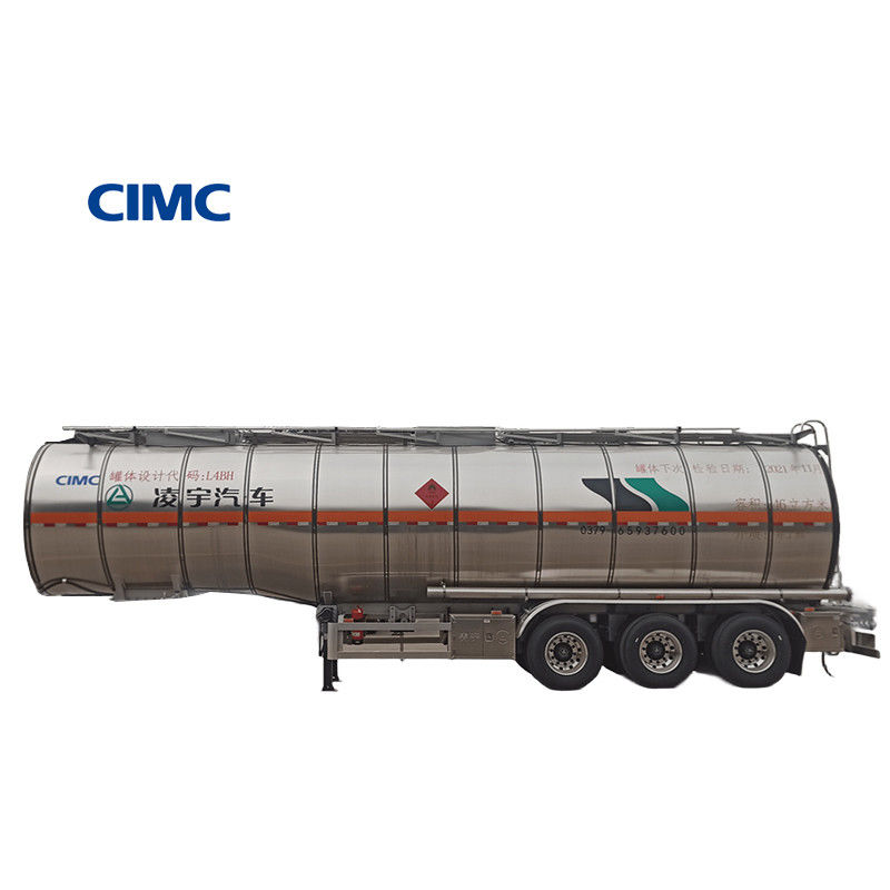 CIMC LINYU 46000L Aluminum Alloy Fuel Tanker Trailer Truck with Wheelbase 6150 1310 1310