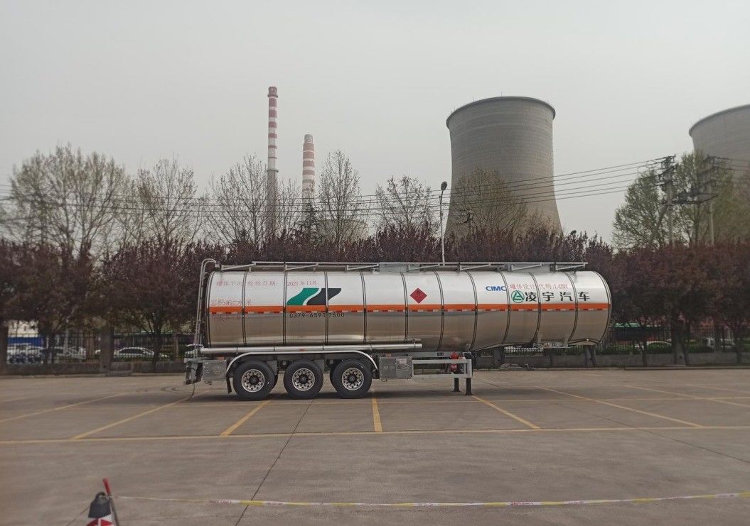 CIMC LINYU 46000L Aluminum Alloy Fuel Tanker Trailer Truck with Wheelbase 6150 1310 1310