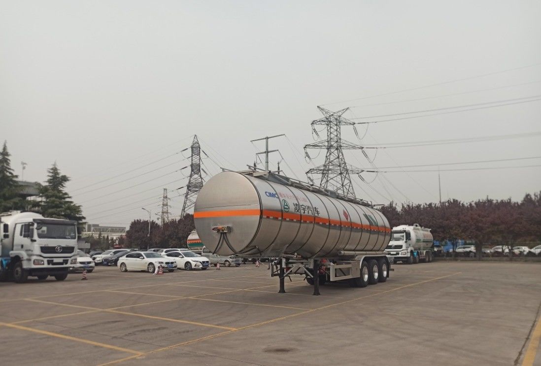 CIMC LINYU 46000L Aluminum Alloy Fuel Tanker Trailer Truck with Wheelbase 6150 1310 1310