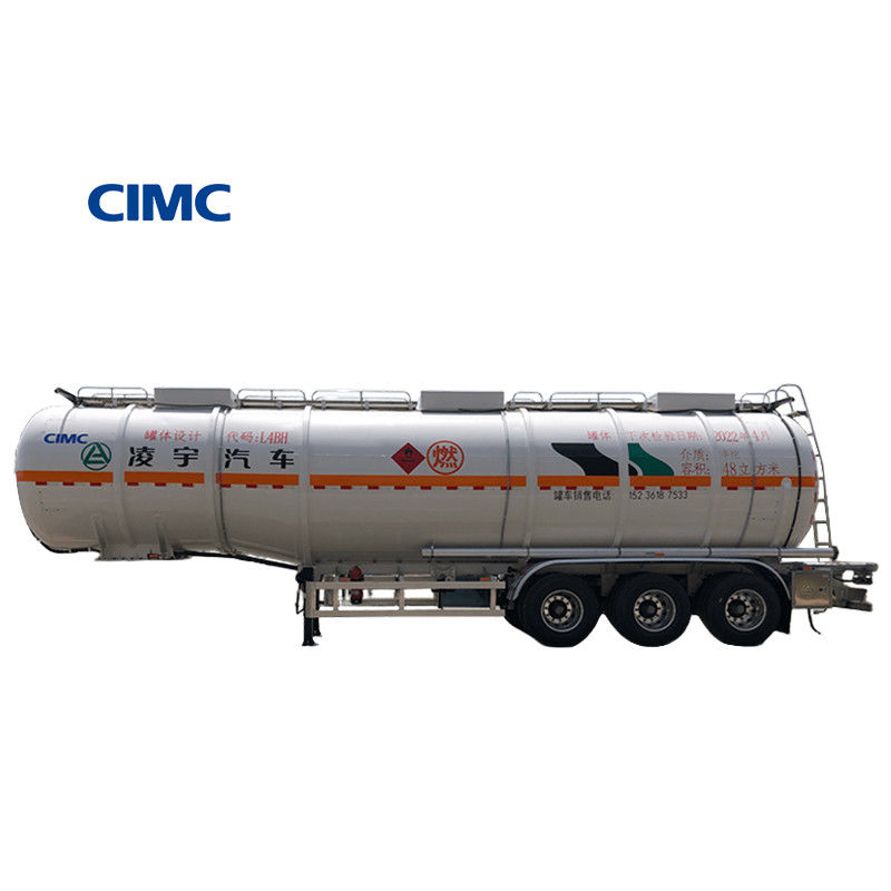 Steel CIMC LINYU 48000 Liter Fuel Trailer for Transporting Crude Oil Efficiently