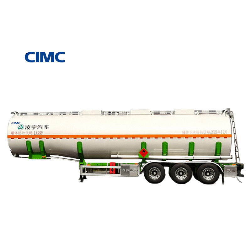 CIMC Fuel Tank Crude Palm Oil 3 Axle Cooking Oil Tanker Semi Trailer With Alloy Tank