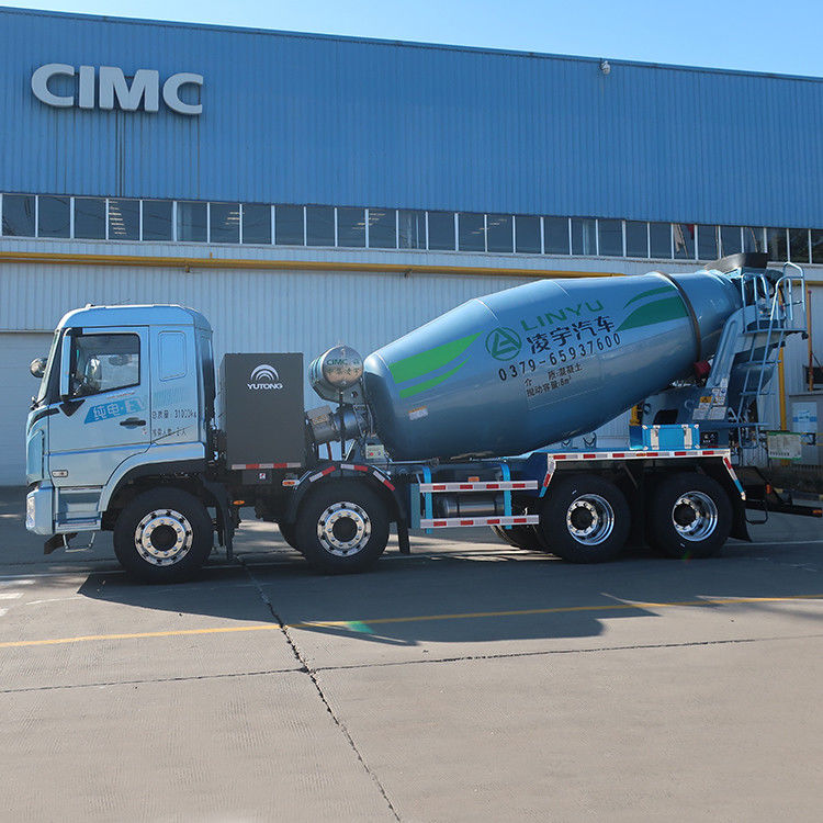 13000 kg Electric 8x4 12cbm Big Mobile Concrete Cement Mixer Truck for by CIMC LINYU