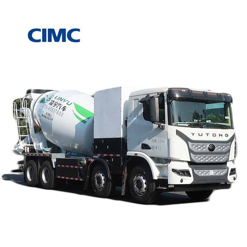 380kw CIMC LINYU 10 m3 Electric 8x4 Self Loading Mobile Concrete Mixer Truck for Mixing