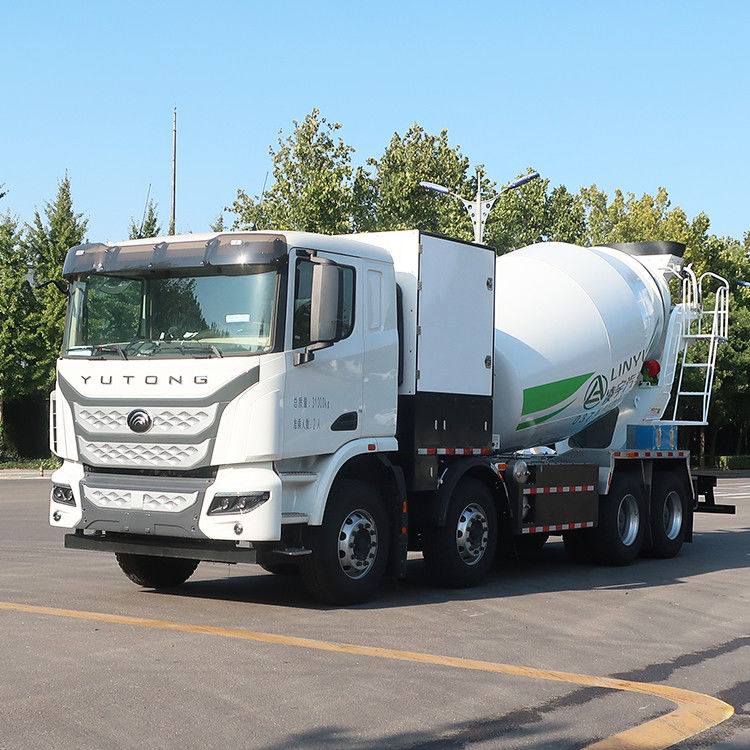380kw CIMC LINYU 10 m3 Electric 8x4 Self Loading Mobile Concrete Mixer Truck for Mixing