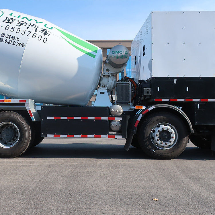 380kw CIMC LINYU 10 m3 Electric 8x4 Self Loading Mobile Concrete Mixer Truck for Mixing