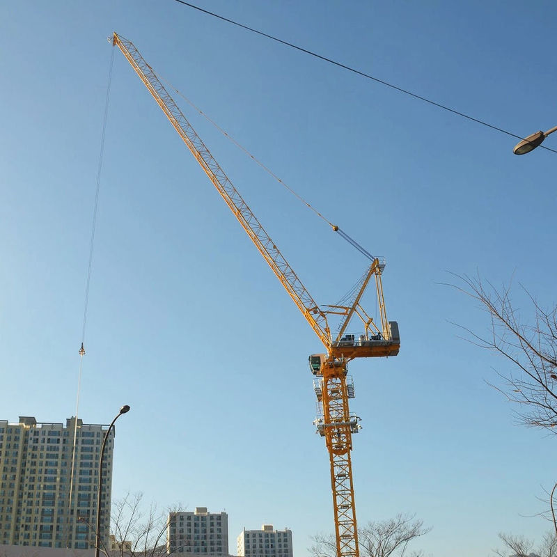 Energy Mining Syt80 T6012-6 6 Ton 8 Ton Flat-Top Tower Crane With Long Working Radius