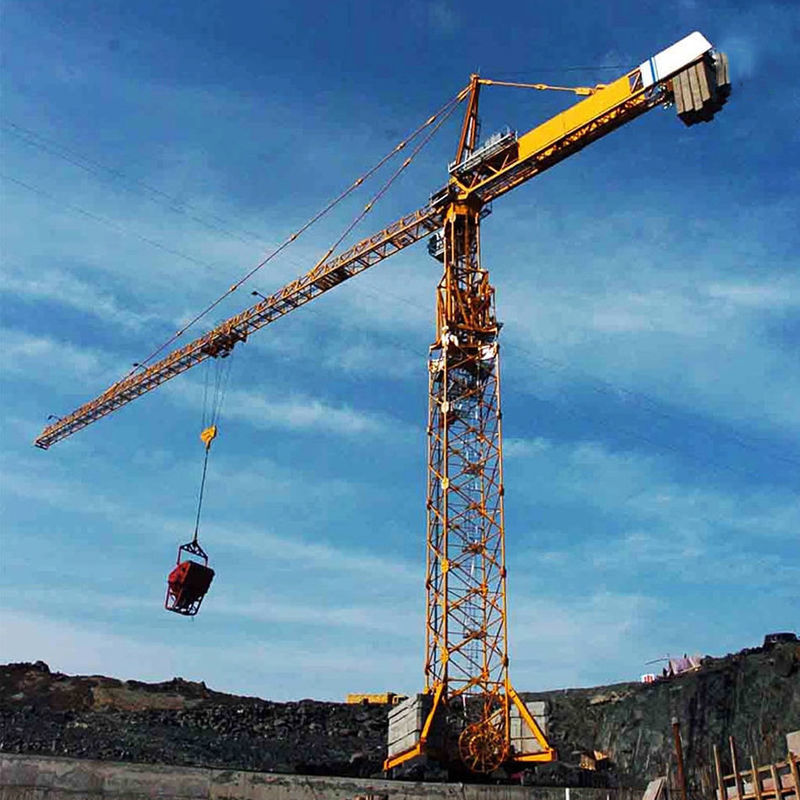 Energy Mining Syt80 T6012-6 6 Ton 8 Ton Flat-Top Tower Crane With Long Working Radius