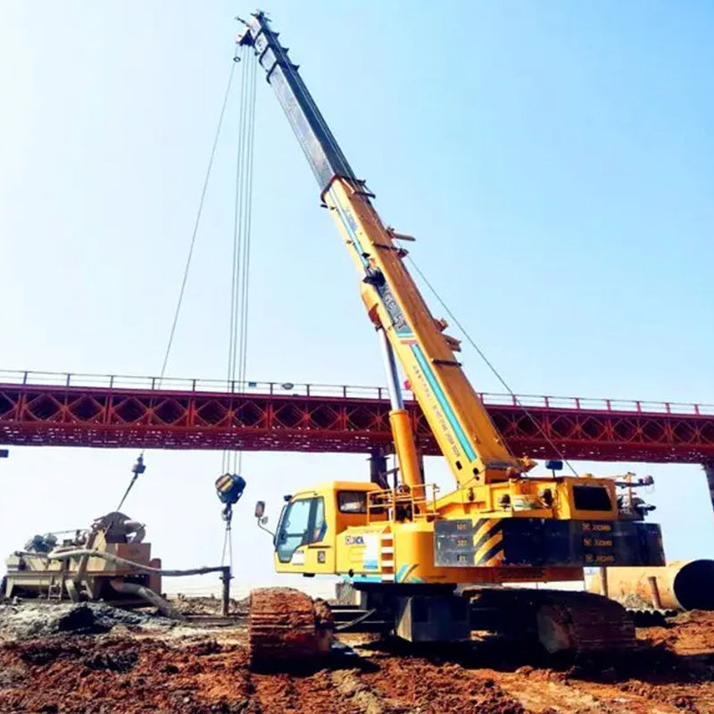 Used QUY55 55 Ton Crawler Crane for Construction Gradeability 30% Original Sale