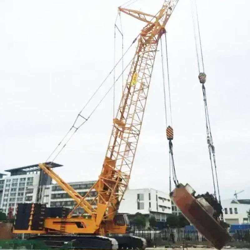 Used QUY55 55 Ton Crawler Crane for Construction Gradeability 30% Original Sale