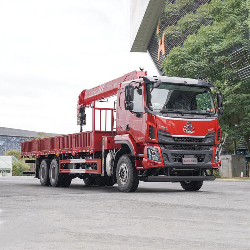 Hydraulic Pulling Flatbed Truck-Mounted Crane 8 Ton 10 Tyre Crane Truck with Tray