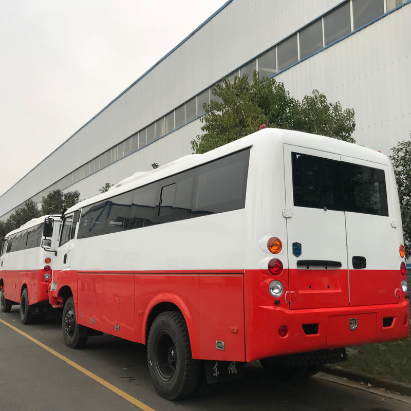 DONGFENG 29 Seats Diesel Coach Bus 4x4 Off Road Bus with Front Axle DONGFENG Axles
