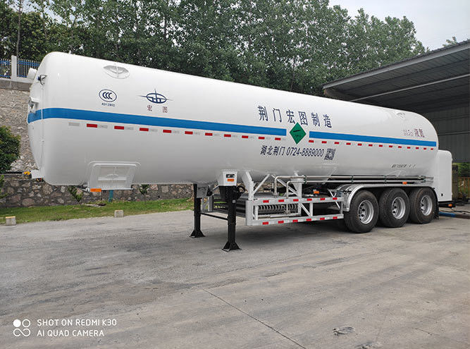 50m3 Capacity LPG Tanker Semi Trailer with -20/50C Design Temperature from CIMC LINYU